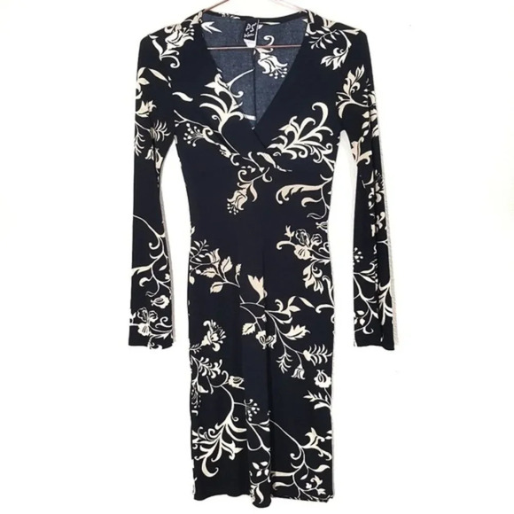 PS PERSEPTION | Long Sleeve Plunge Dress - Picture 1 of 4